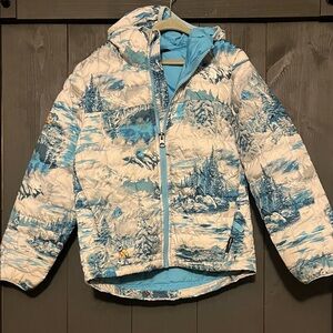 The North Face Kids Blue Patterned Jacket